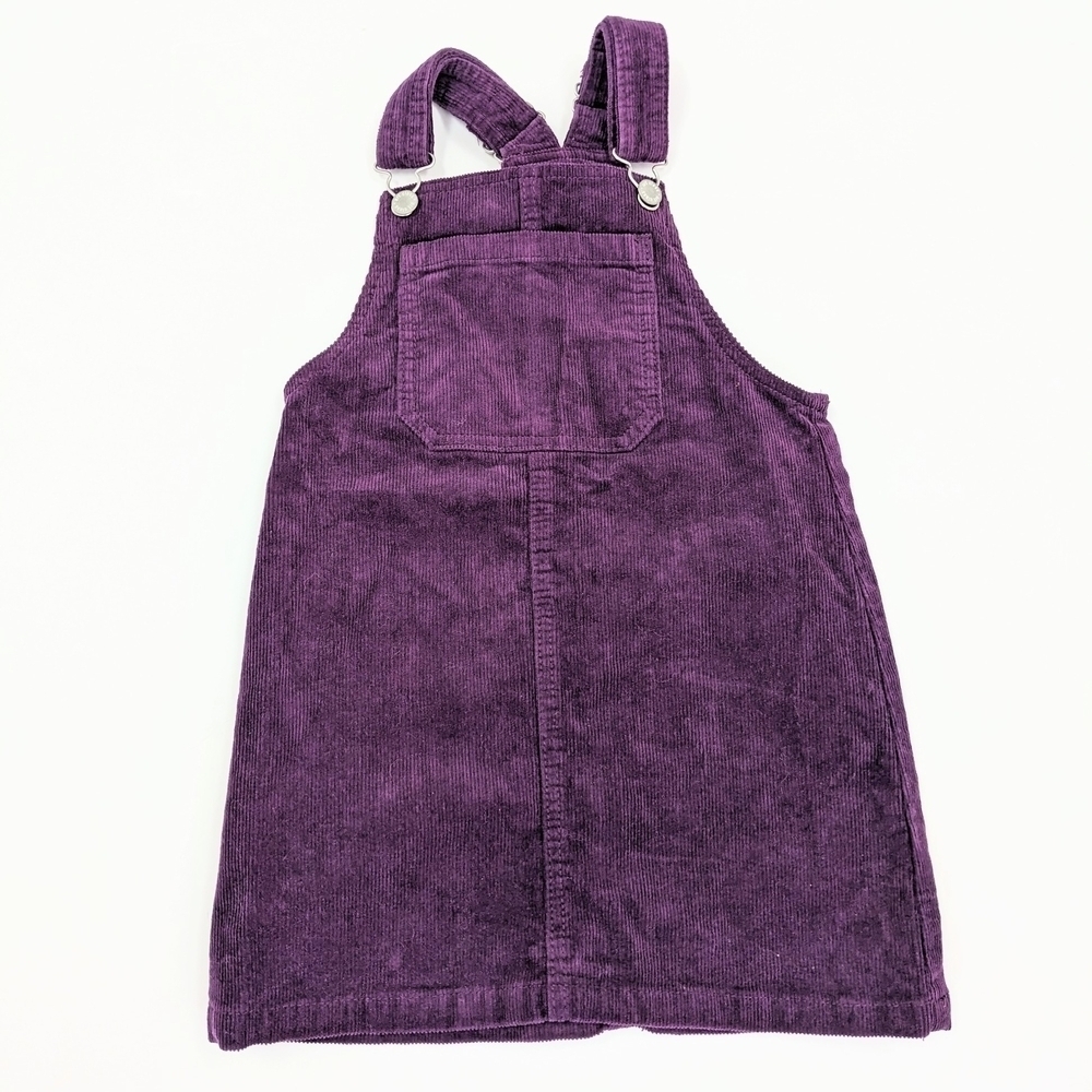 Art Class Girls Corduroy Overalls Dress in Deep Purple
